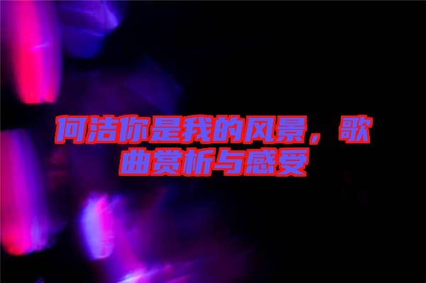 何潔你是我的風(fēng)景，歌曲賞析與感受