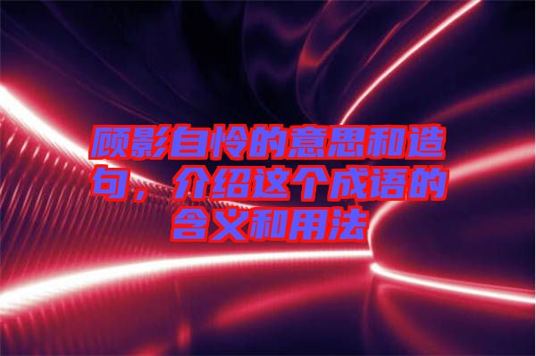 顧影自憐的意思和造句，介紹這個(gè)成語的含義和用法