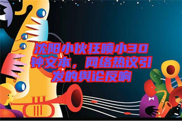 沈陽小伙狂噴小30鐘文本，網(wǎng)絡(luò)熱議引發(fā)的輿論反響