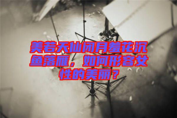 美若天仙閉月羞花沉魚落雁，如何形容女性的美麗？
