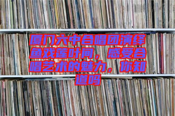 廈門六中合唱團演繹魚戲蓮葉間，感受合唱藝術的魅力，你知道嗎