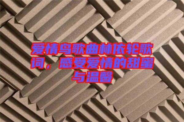 愛(ài)情鳥(niǎo)歌曲林依輪歌詞，感受愛(ài)情的甜蜜與溫馨