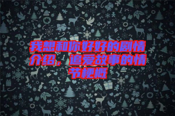 我想和你好好的劇情介紹，追愛故事的情節(jié)梗概