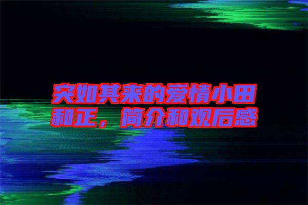 突如其來的愛情小田和正，簡介和觀后感