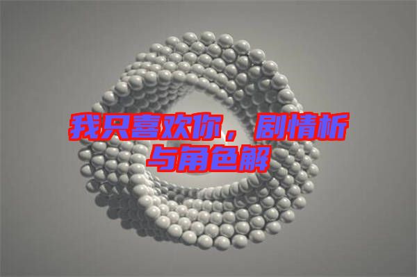 我只喜歡你，劇情析與角色解