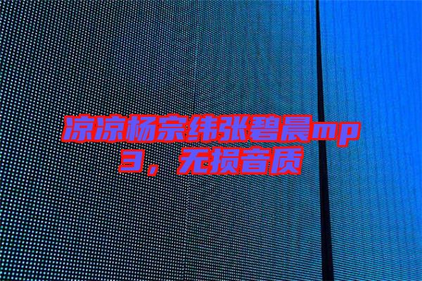 涼涼楊宗緯張碧晨mp3，無損音質(zhì)