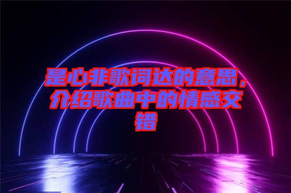 是心非歌詞達的意思，介紹歌曲中的情感交錯