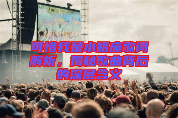 可惜我是水瓶座歌詞解析，揭秘歌曲背后的深層含義