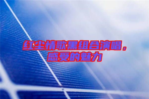 紅塵情歌黑組合演唱，感受的魅力