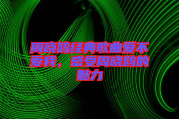 周曉鷗經(jīng)典歌曲愛不愛我，感受周曉鷗的魅力