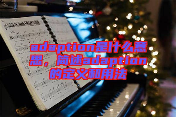 adaption是什么意思，簡述adaption的定義和用法