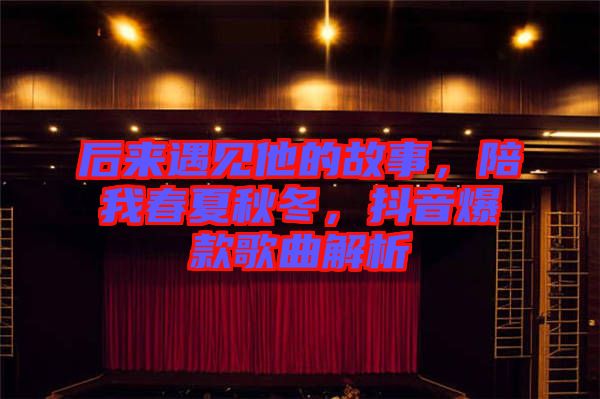 后來遇見他的故事，陪我春夏秋冬，抖音爆款歌曲解析