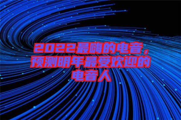 2022最嗨的電音，預(yù)測(cè)明年最受歡迎的電音人