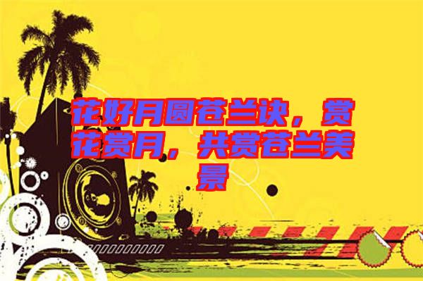 花好月圓蒼蘭訣，賞花賞月，共賞蒼蘭美景