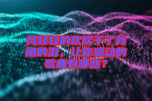 風(fēng)輕輕的吹吹干了我角的淚，讓你感動的歌曲有哪些？