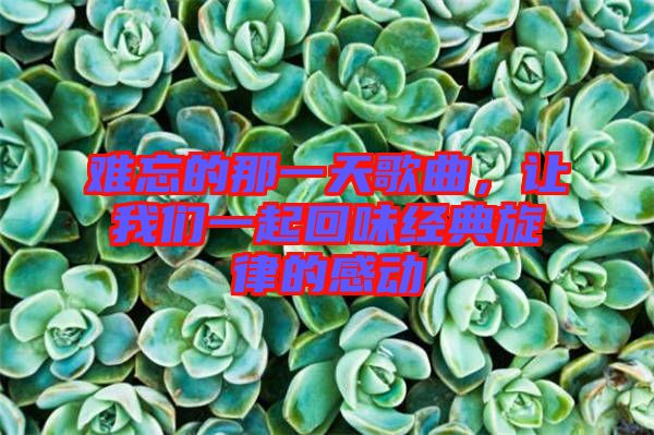 難忘的那一天歌曲，讓我們一起回味經(jīng)典旋律的感動