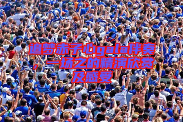 追夢赤子心gala伴奏，一場之的精演欣賞及感受