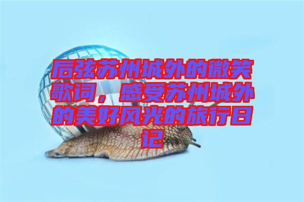 后弦蘇州城外的微笑歌詞，感受蘇州城外的美好風(fēng)光的旅行日記