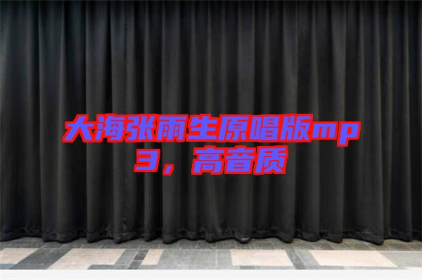 大海張雨生原唱版mp3，高音質(zhì)